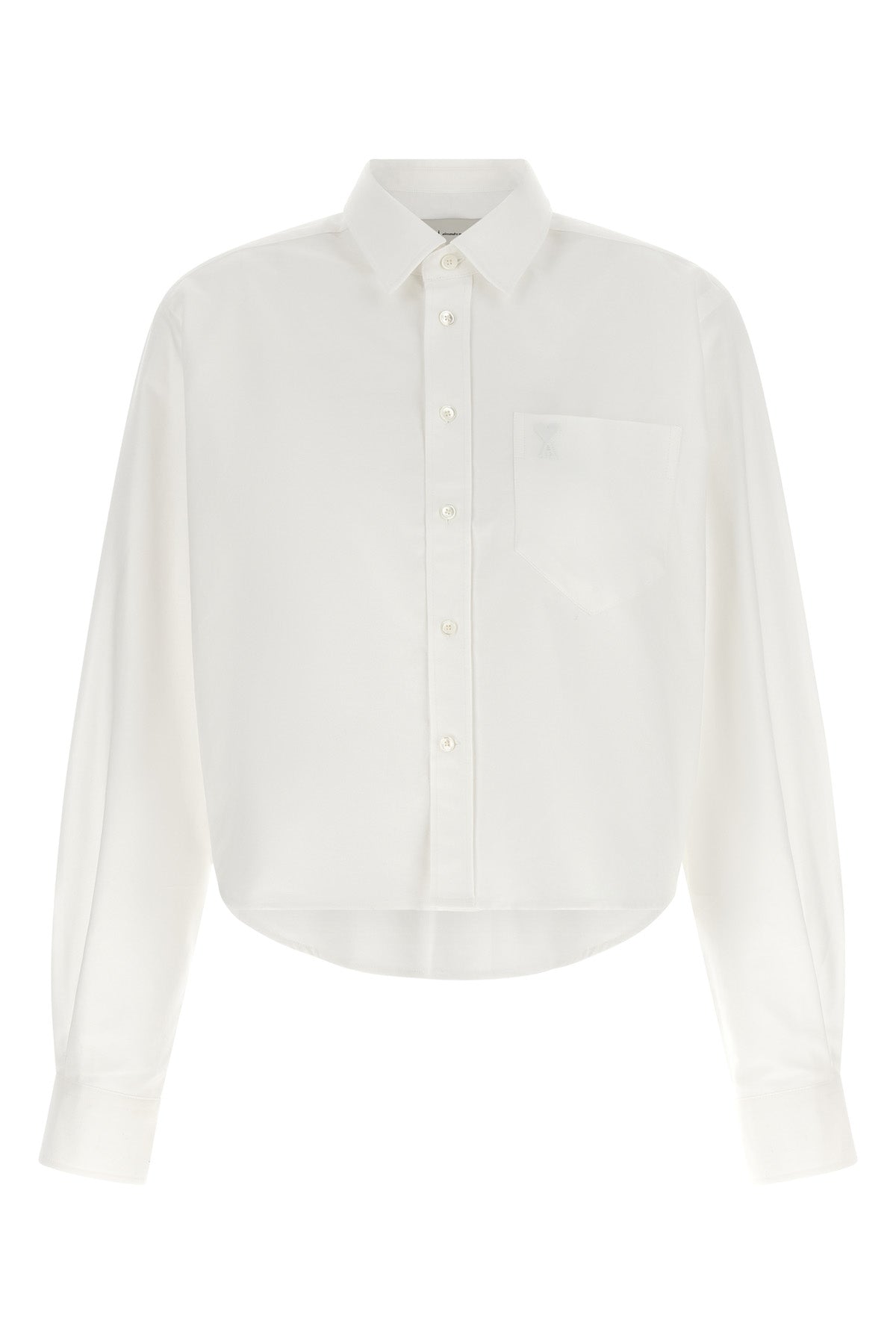 the ami paris shirt redefines traditional tailoring through a contemporary cropp