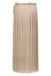 long pleated pleated polyester crêpe skirt