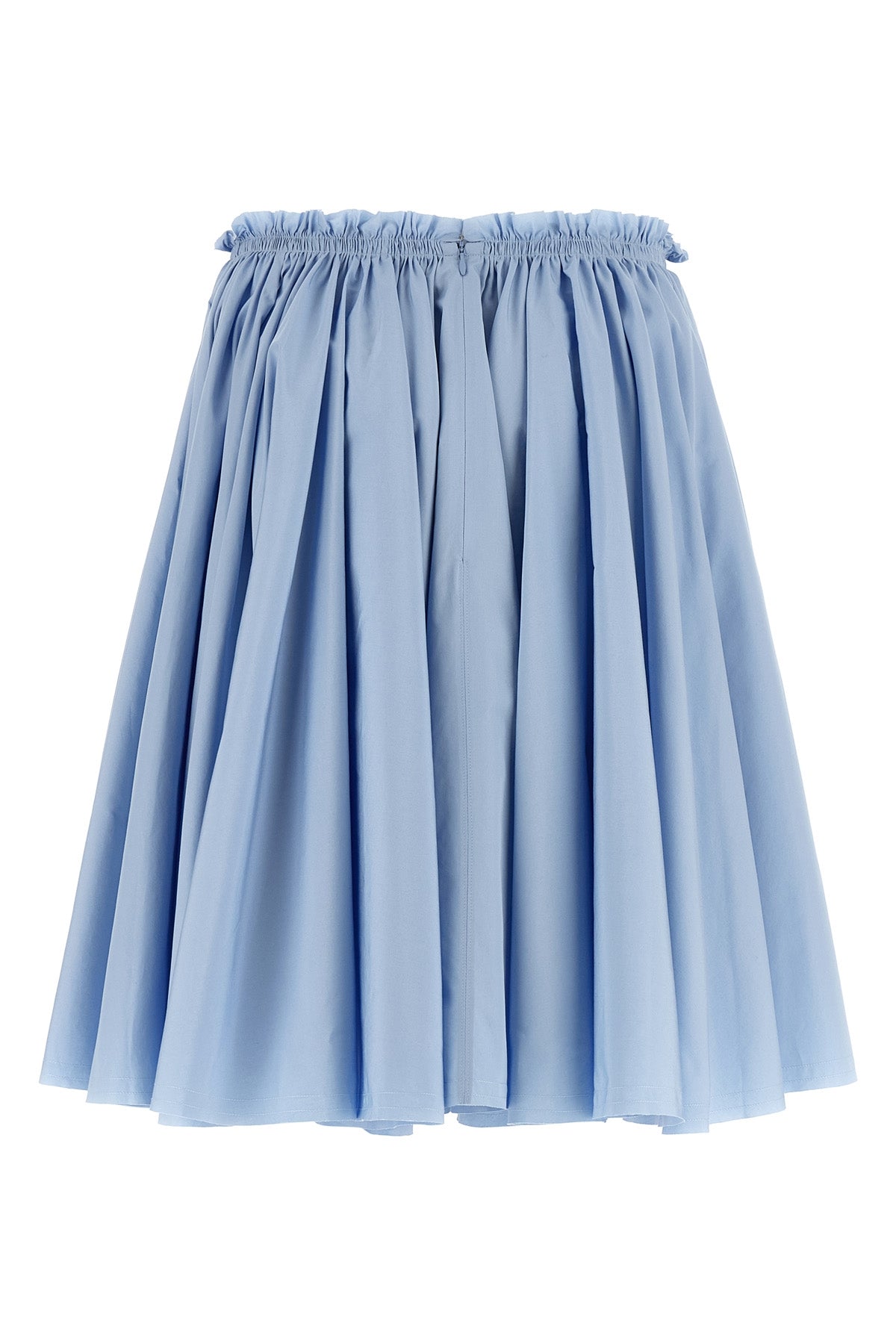 midi skirt in cotton poplin