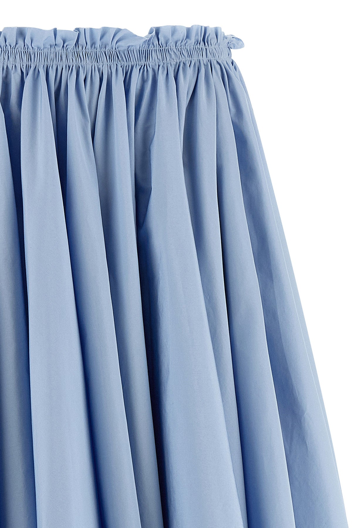 midi skirt in cotton poplin
