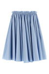 midi skirt in cotton poplin