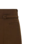 the ami paris midi skirt defines a structured pencil silhouette through the use