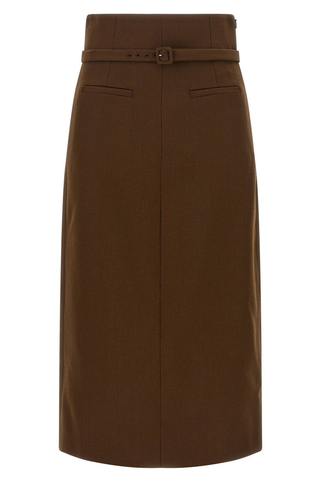 AMI PARIS 34 the ami paris midi skirt defines a structured pencil silhouette through the use