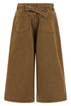 garment-dyed cotton denim bermuda shorts