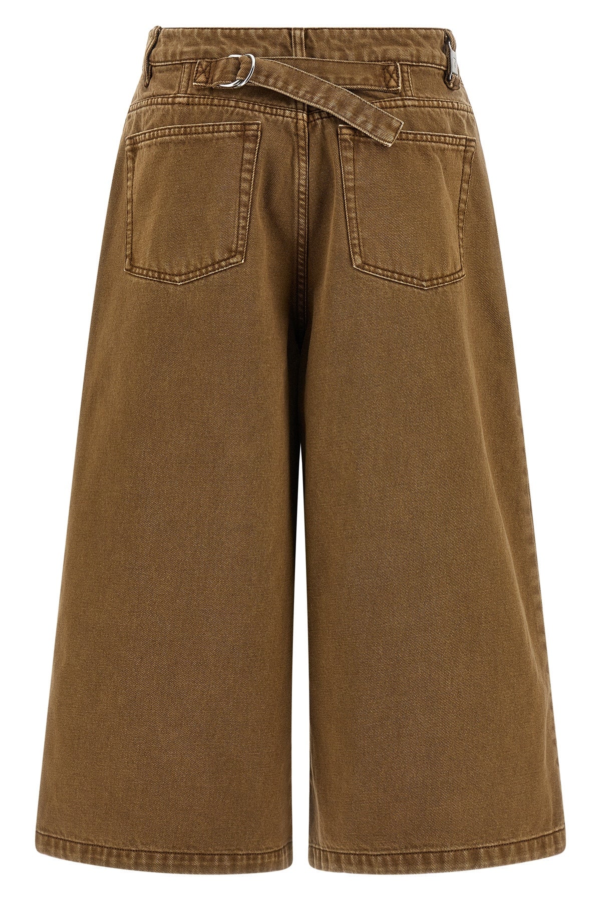 garment-dyed cotton denim bermuda shorts