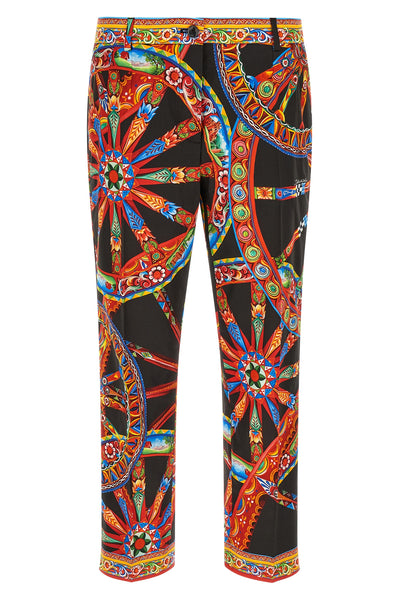 dolce&gabbana trousers in pure cotton poplin define a new dimension of sartorial