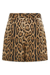 cotton poplin shorts in the iconic animal print