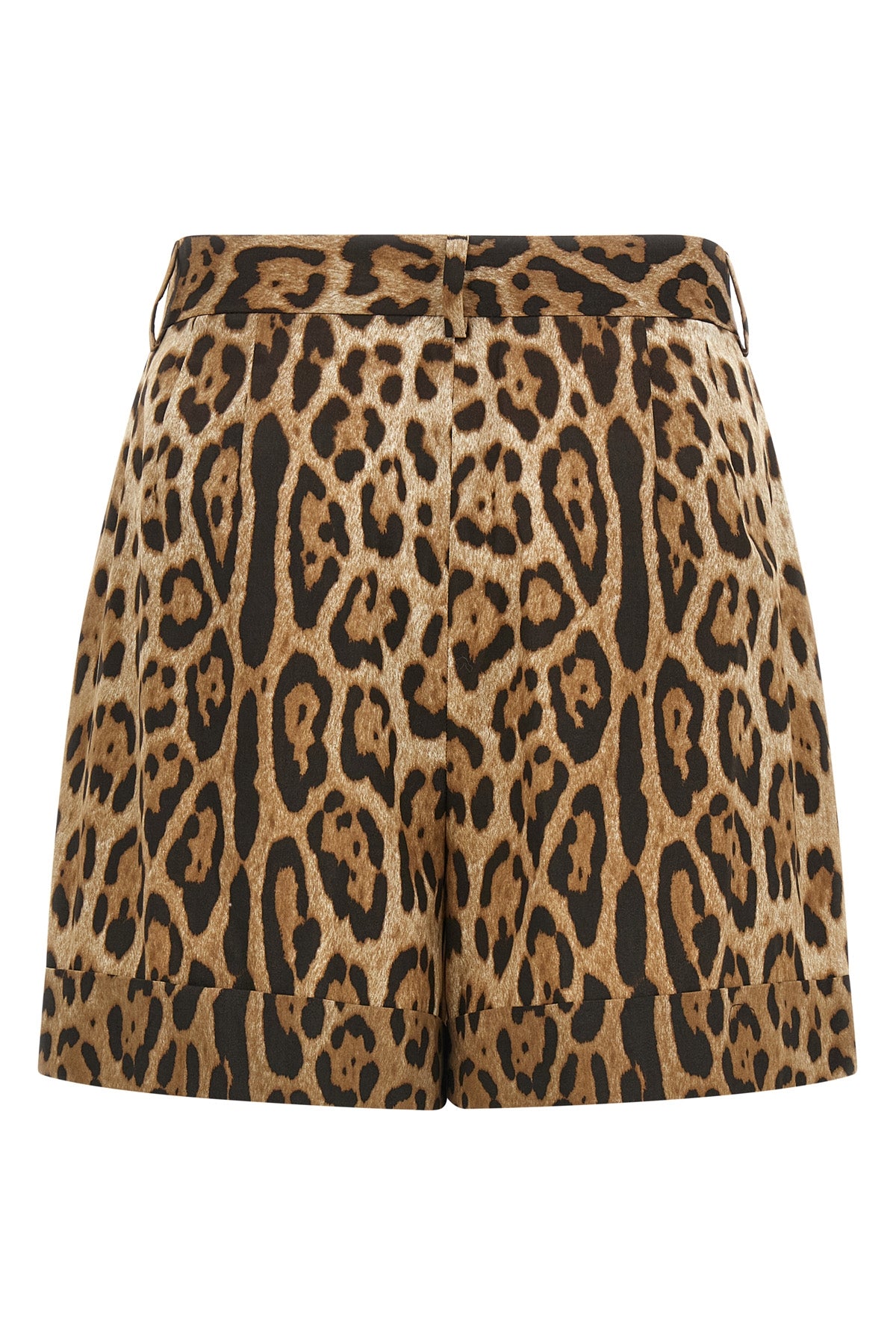 cotton poplin shorts in the iconic animal print