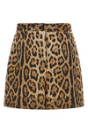 cotton poplin shorts in the iconic animal print