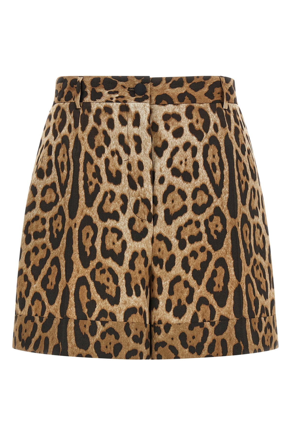cotton poplin shorts in the iconic animal print