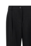 stretch wool canvas trousers
