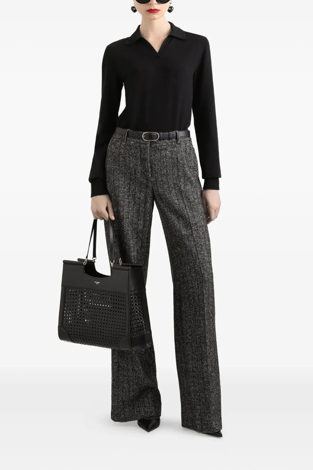 DOLCE &amp; GABBANA 40 striped wool trousers