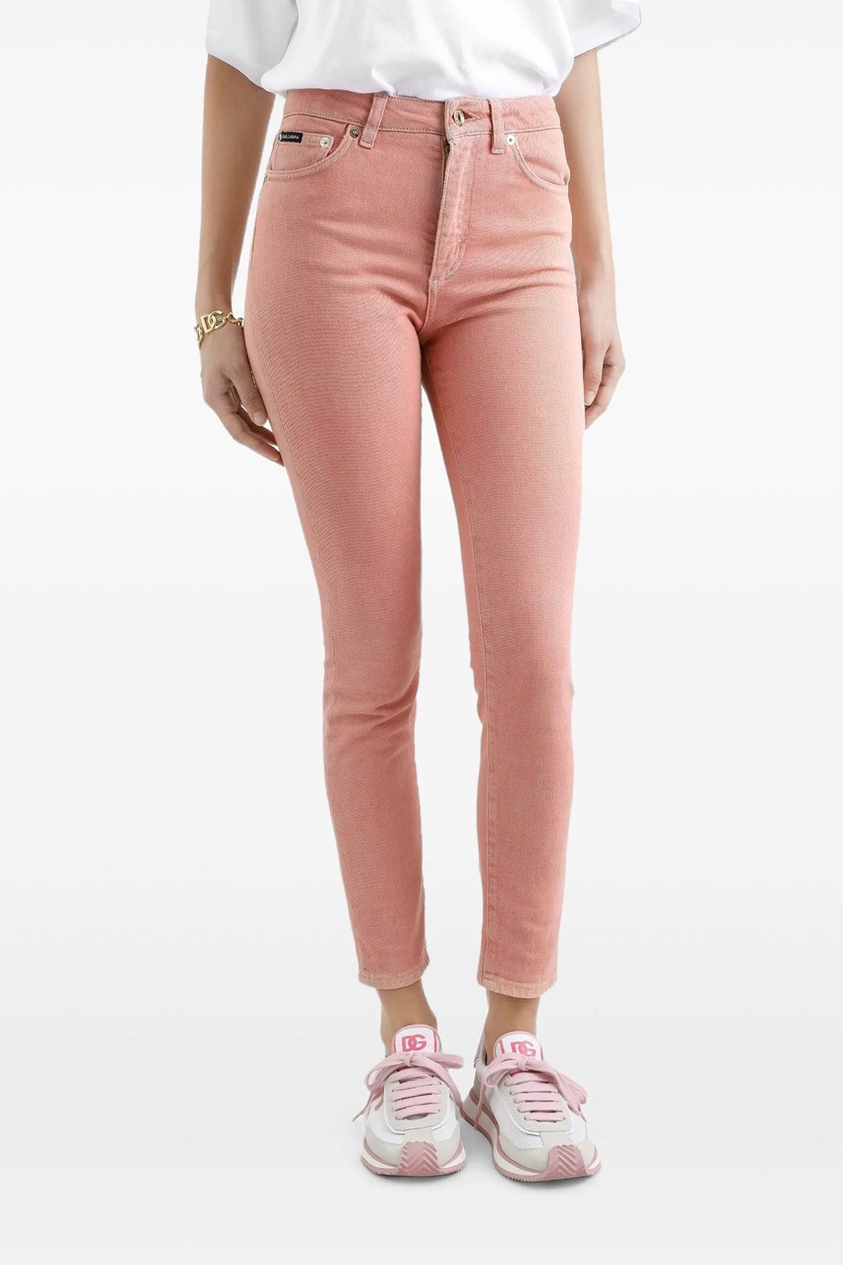 garment-dyed stretch cotton denim jeans