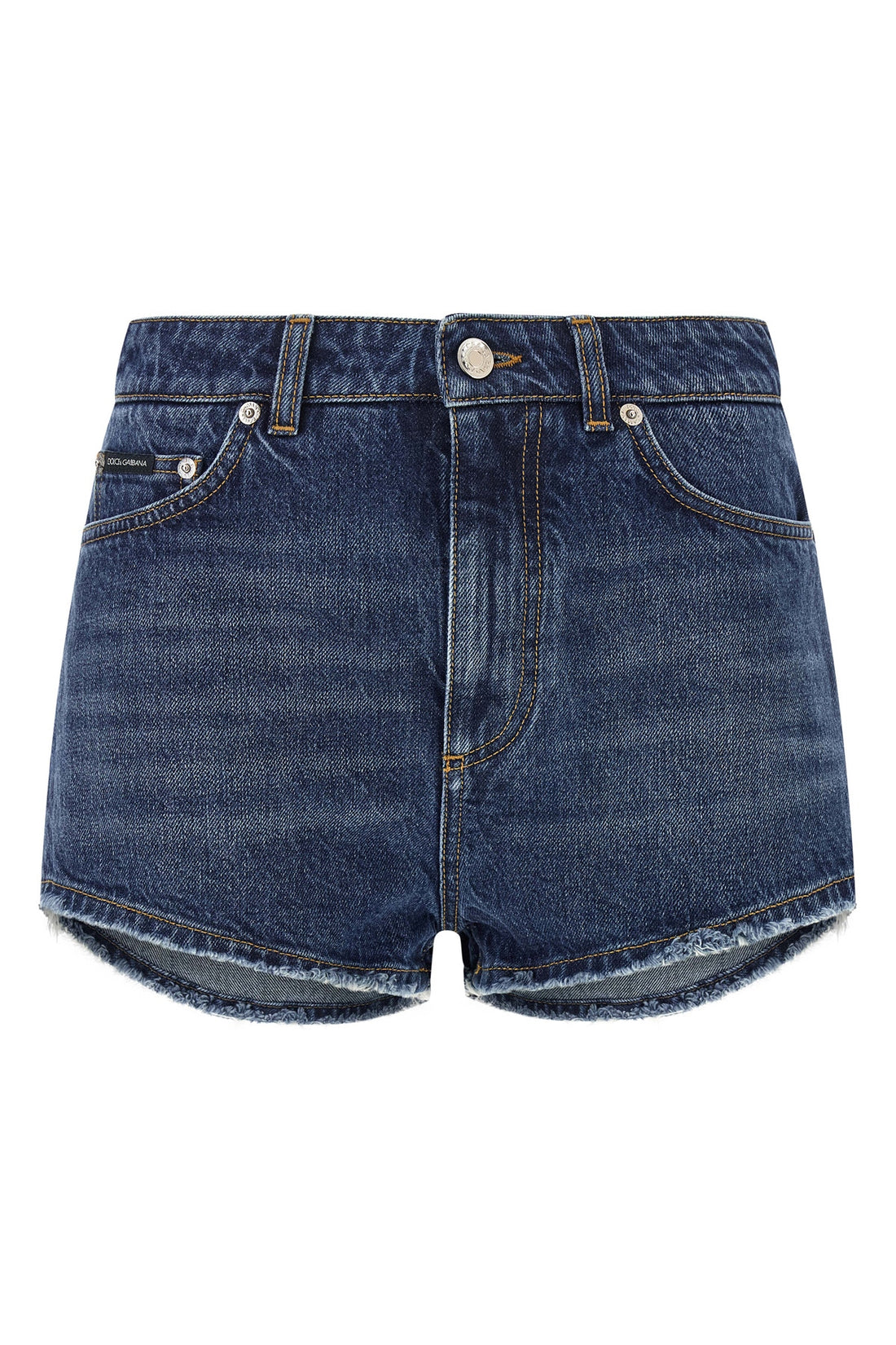DOLCE &amp; GABBANA 42 used-effect stonewashed cotton denim shorts
