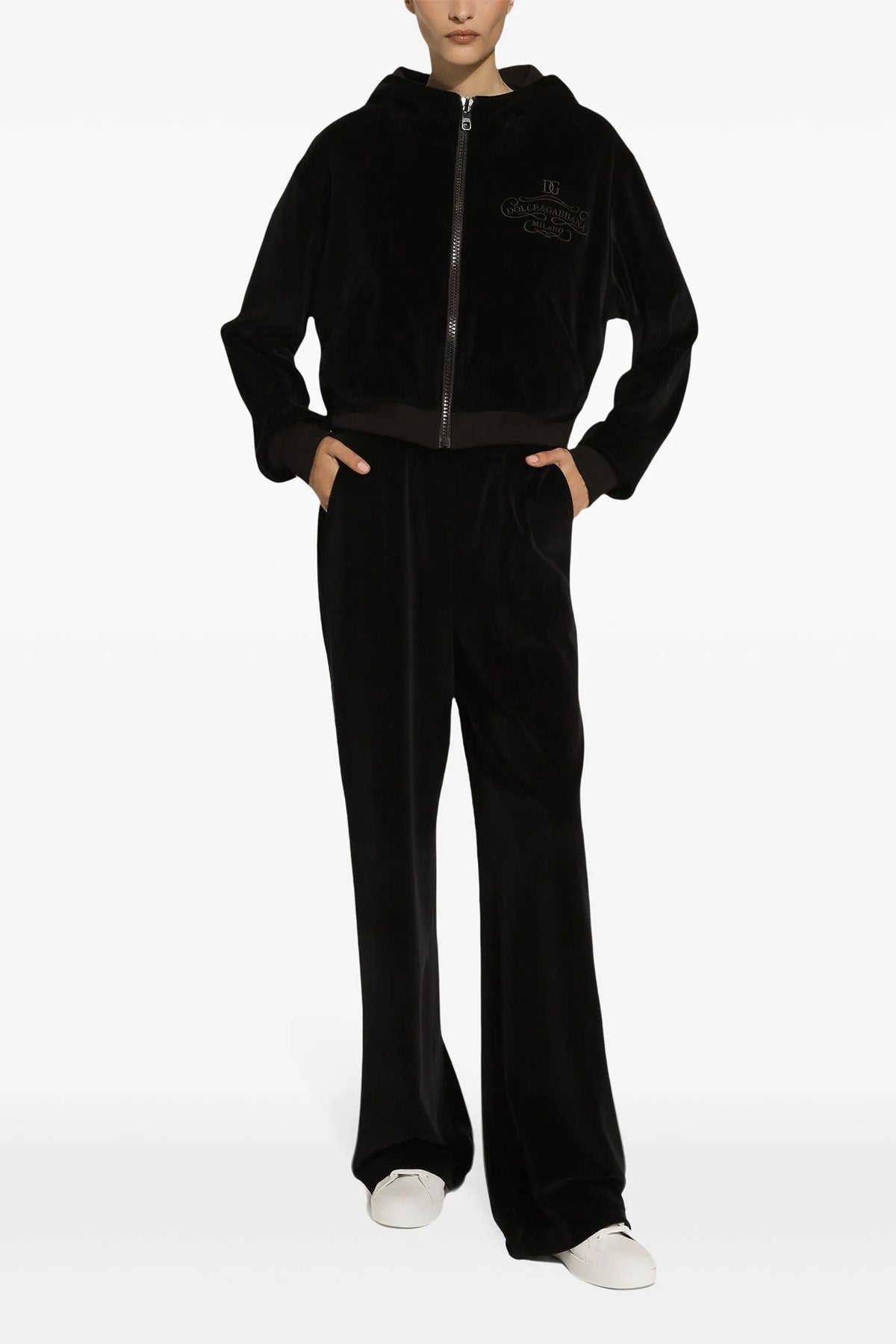 black sicily chenille joggers