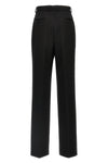 high-waisted tuxedo wool gabardine pants