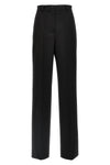 high-waisted tuxedo wool gabardine pants