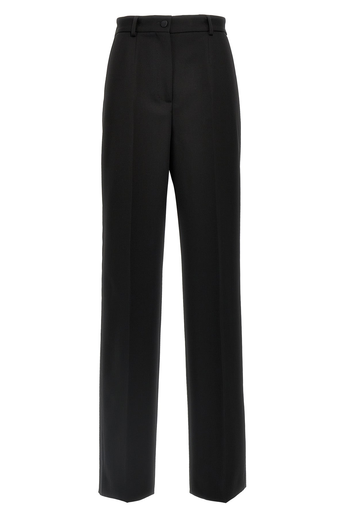 high-waisted tuxedo wool gabardine pants