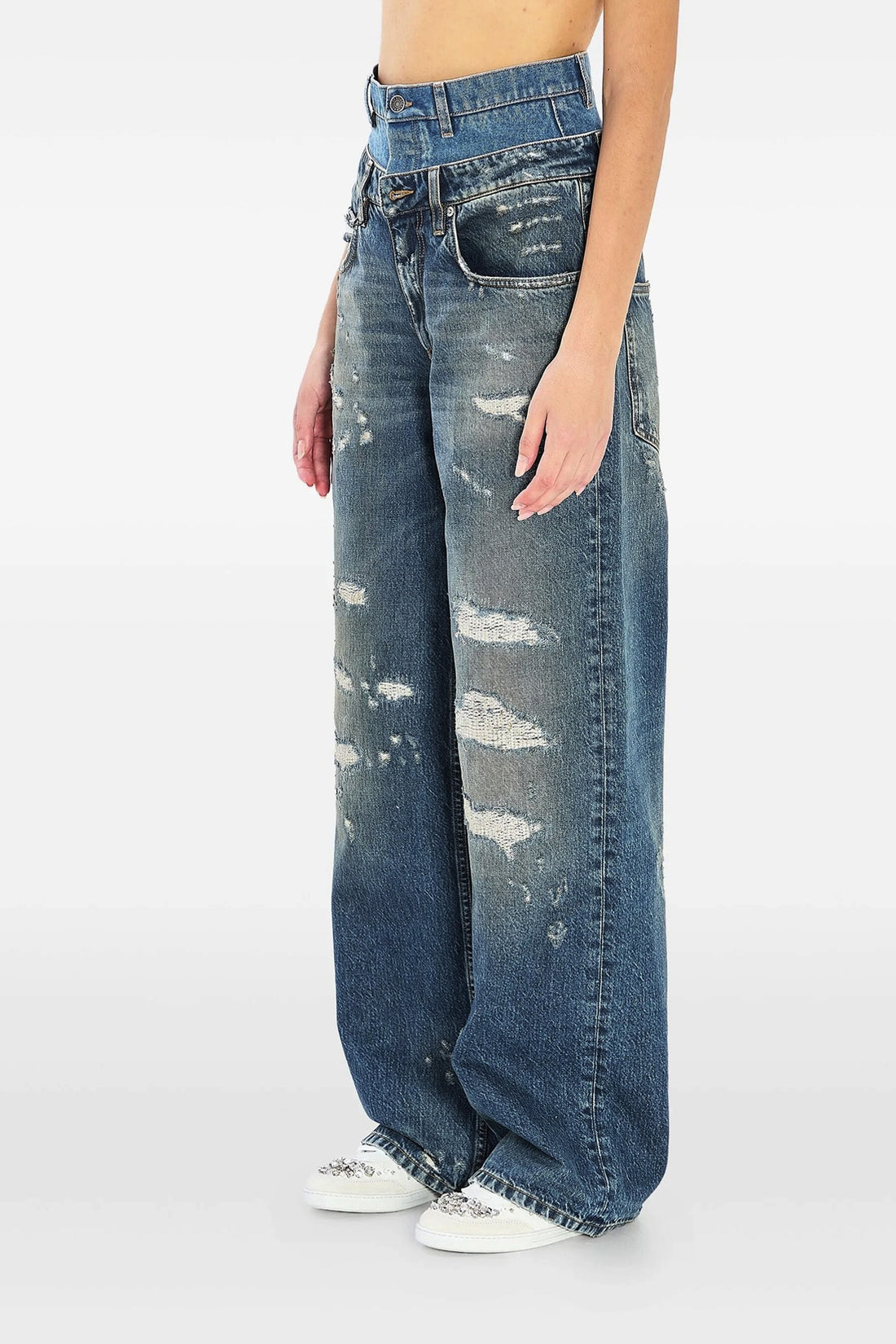 DOLCE &amp; GABBANA 36 used-effect stonewashed cotton denim jeans