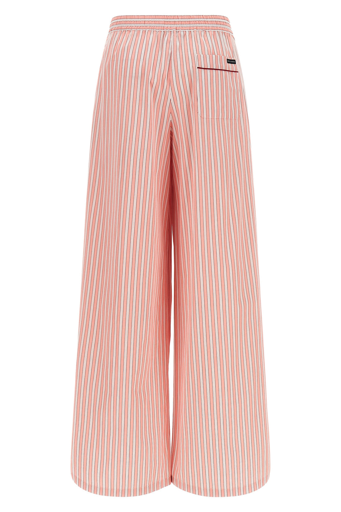DOLCE &amp; GABBANA 38 striped cotton and silk blend poplin pants