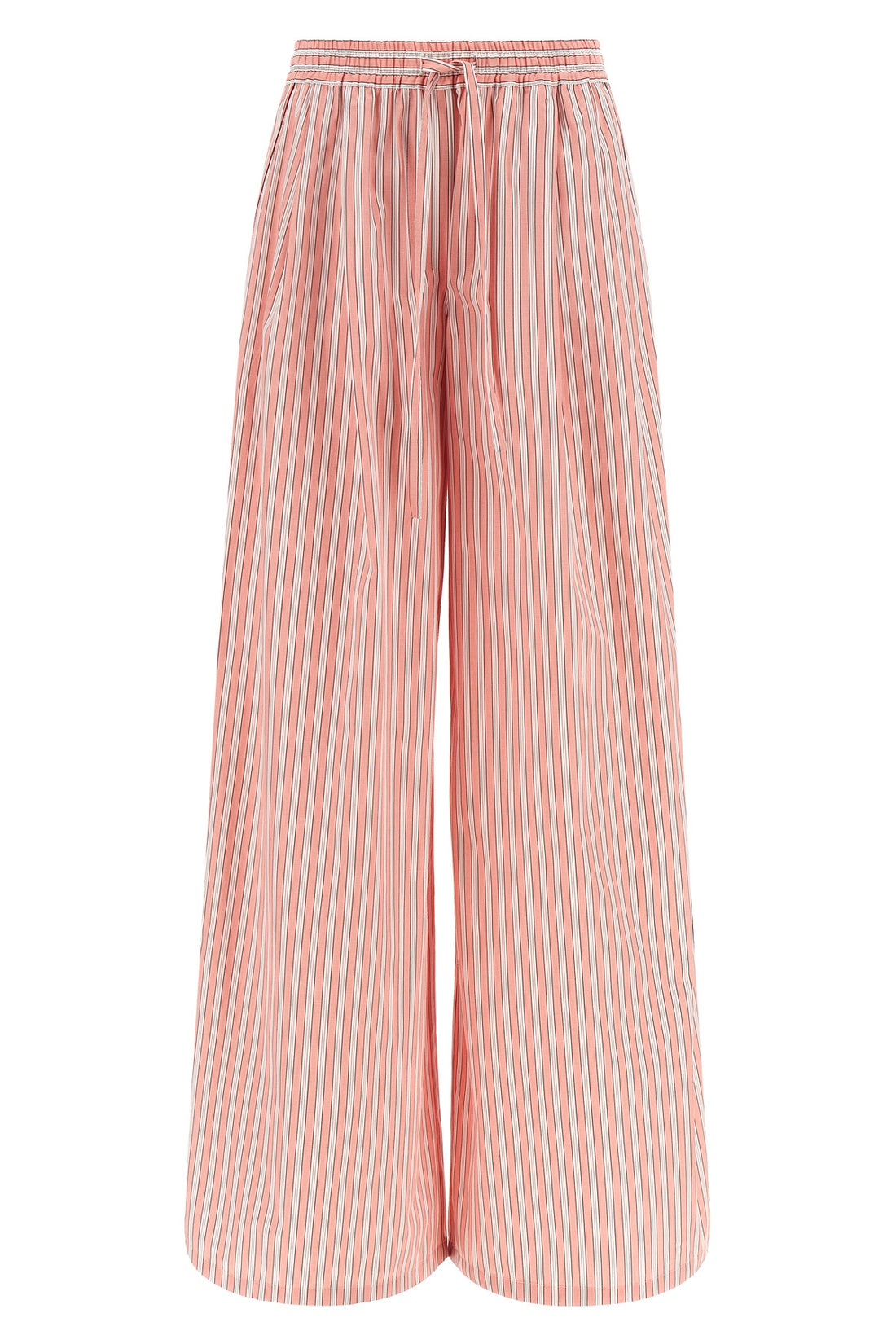 DOLCE &amp; GABBANA 38 striped cotton and silk blend poplin pants