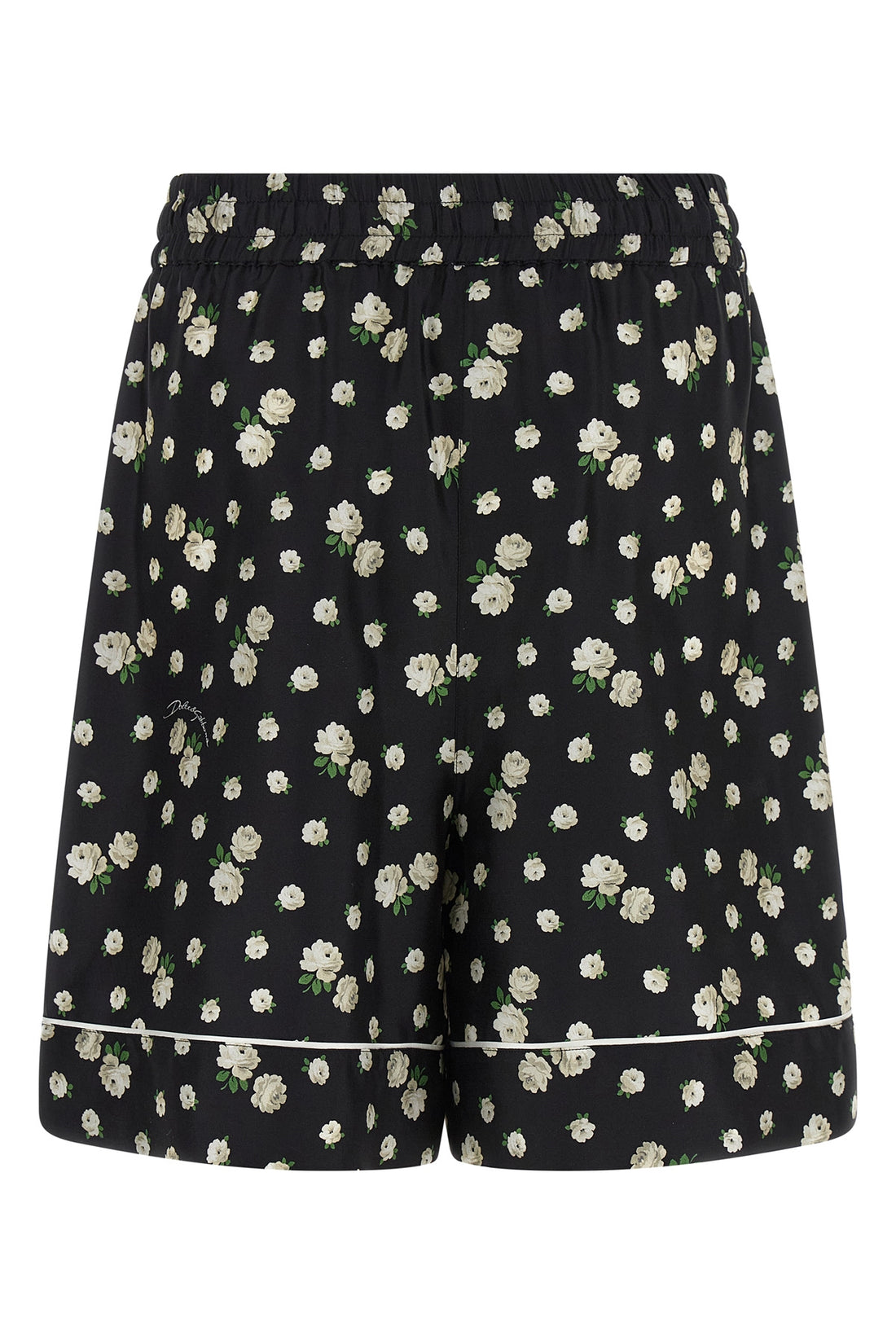 DOLCE &amp; GABBANA 38 vanity bermuda shorts in all-over fiorellini print silk twill