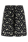 vanity bermuda shorts in all-over fiorellini print silk twill