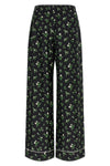 all-over roselline e mughetti print twill pants