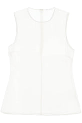 sleeveless silk top in