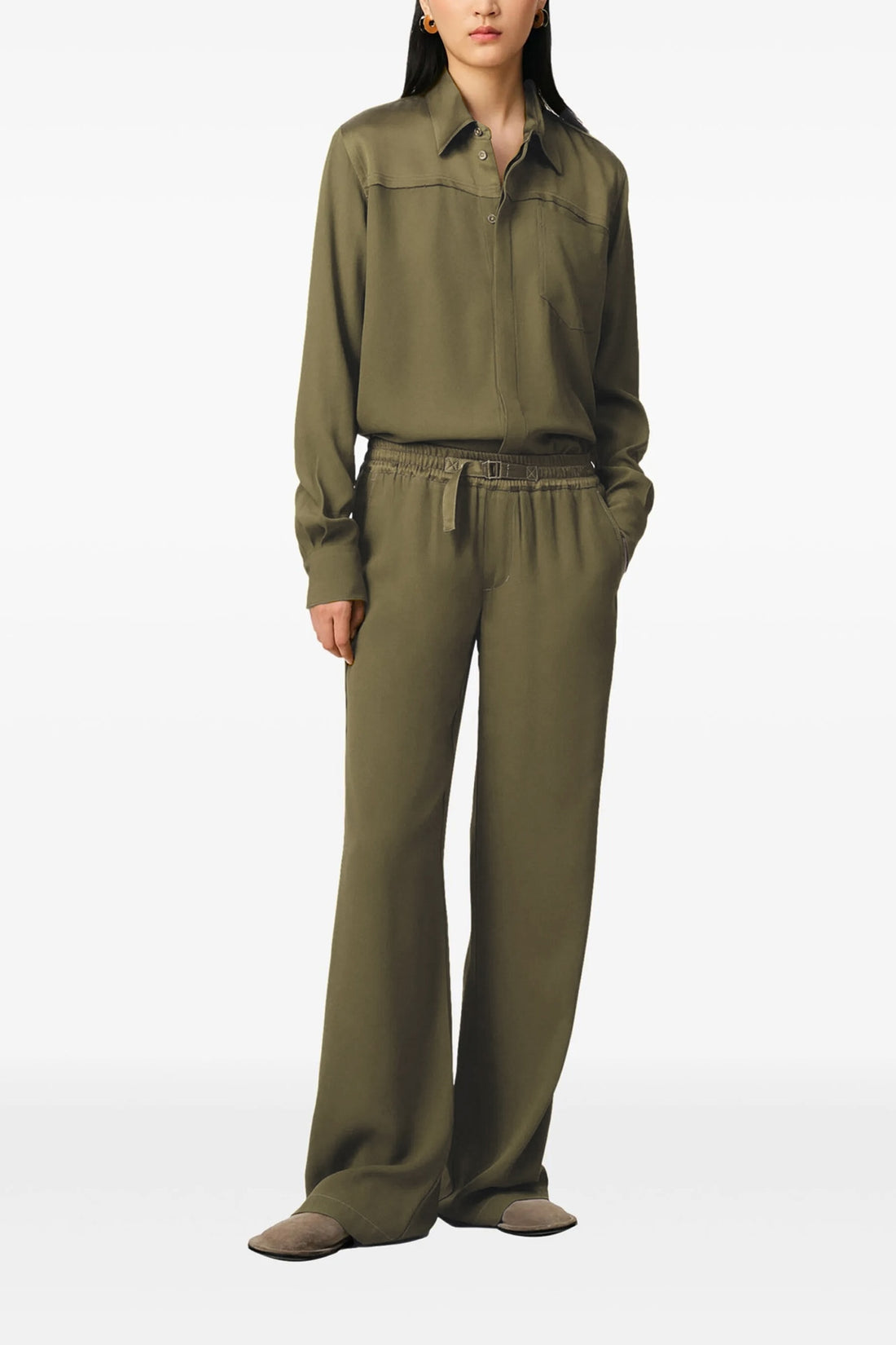 AMI PARIS M viscose blend trousers