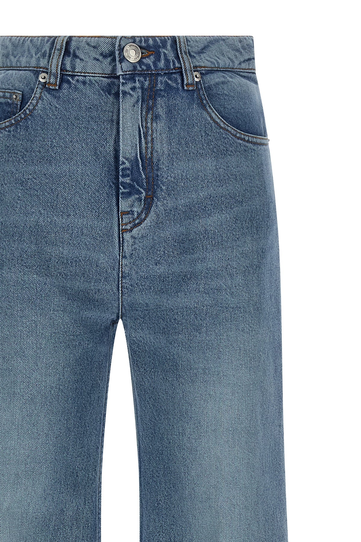 stonewashed cotton denim jeans