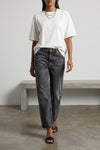 semi-transparent light cotton crew neck t-shirt