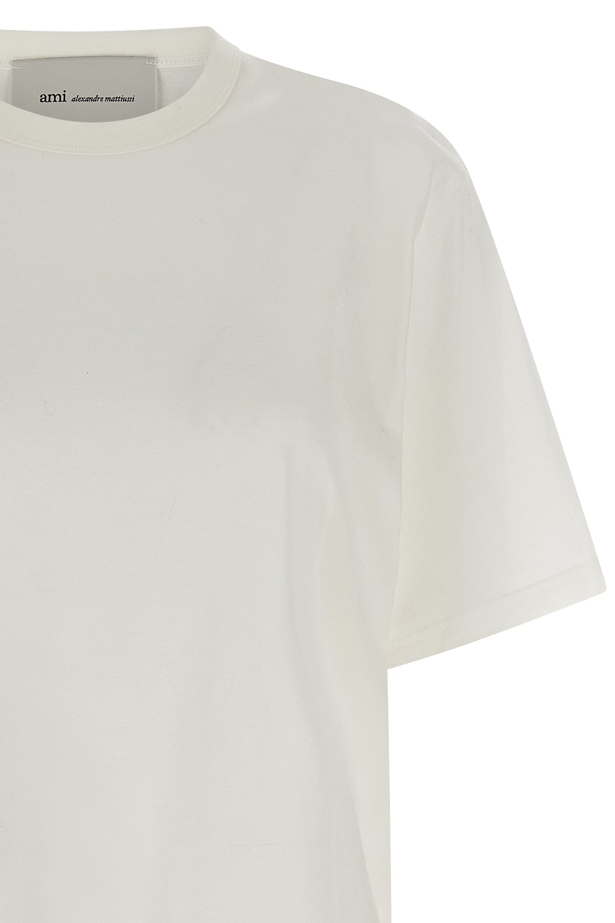 semi-transparent light cotton crew neck t-shirt