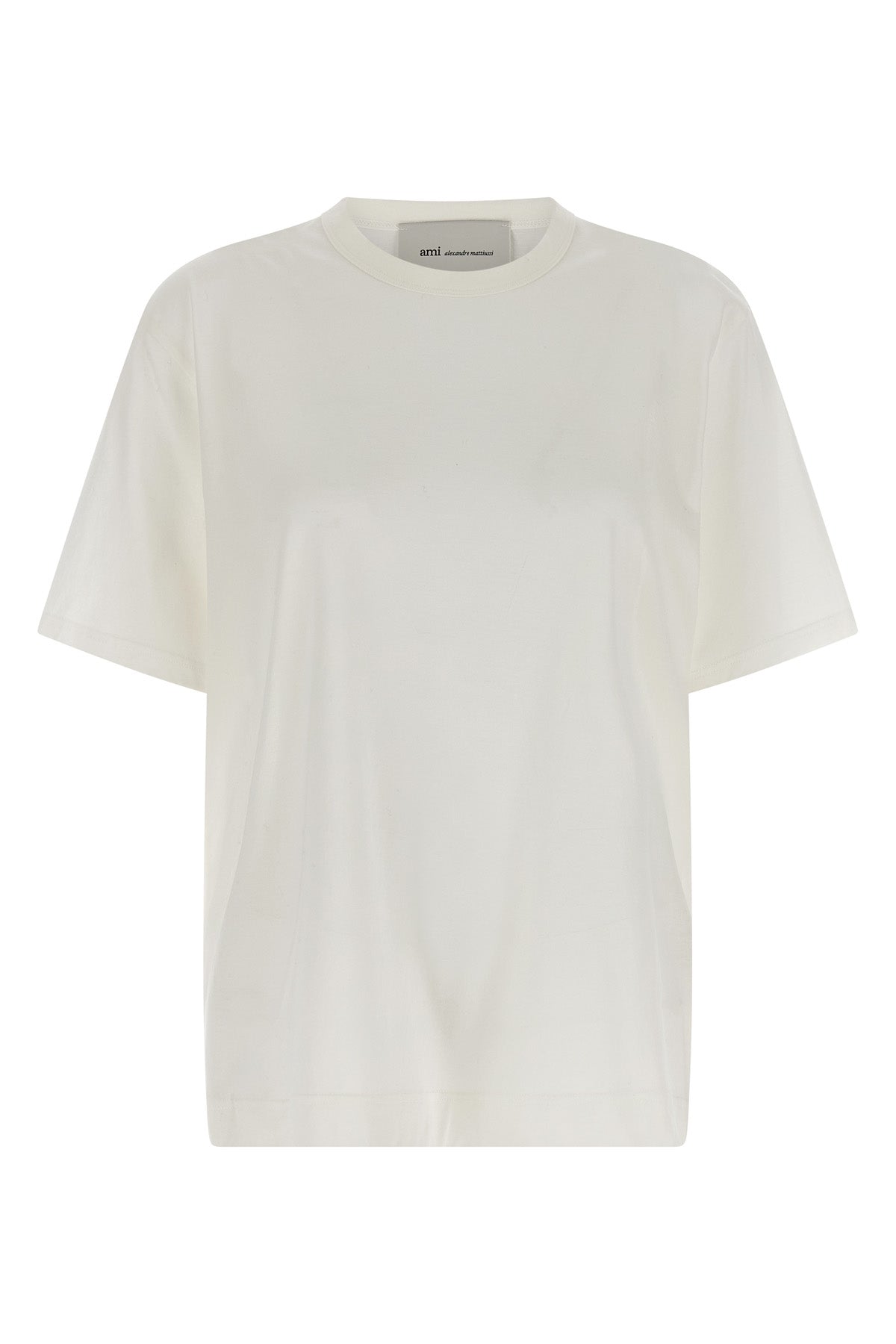 semi-transparent light cotton crew neck t-shirt