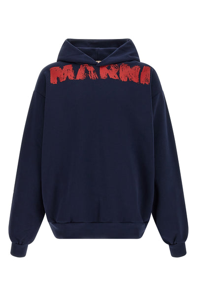 marni monolith cotton jersey hoodie