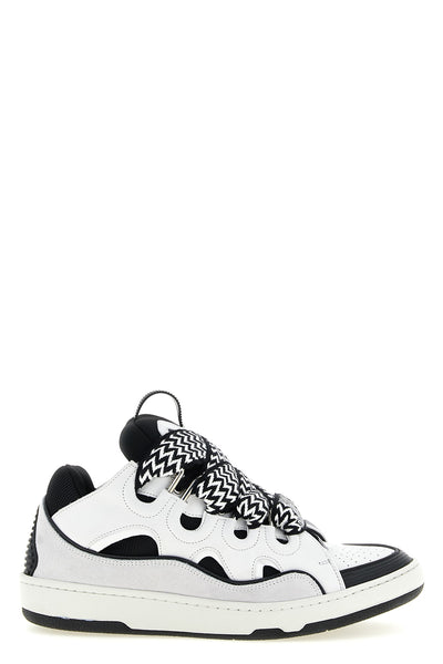 lanvin curb bicolor sneakers