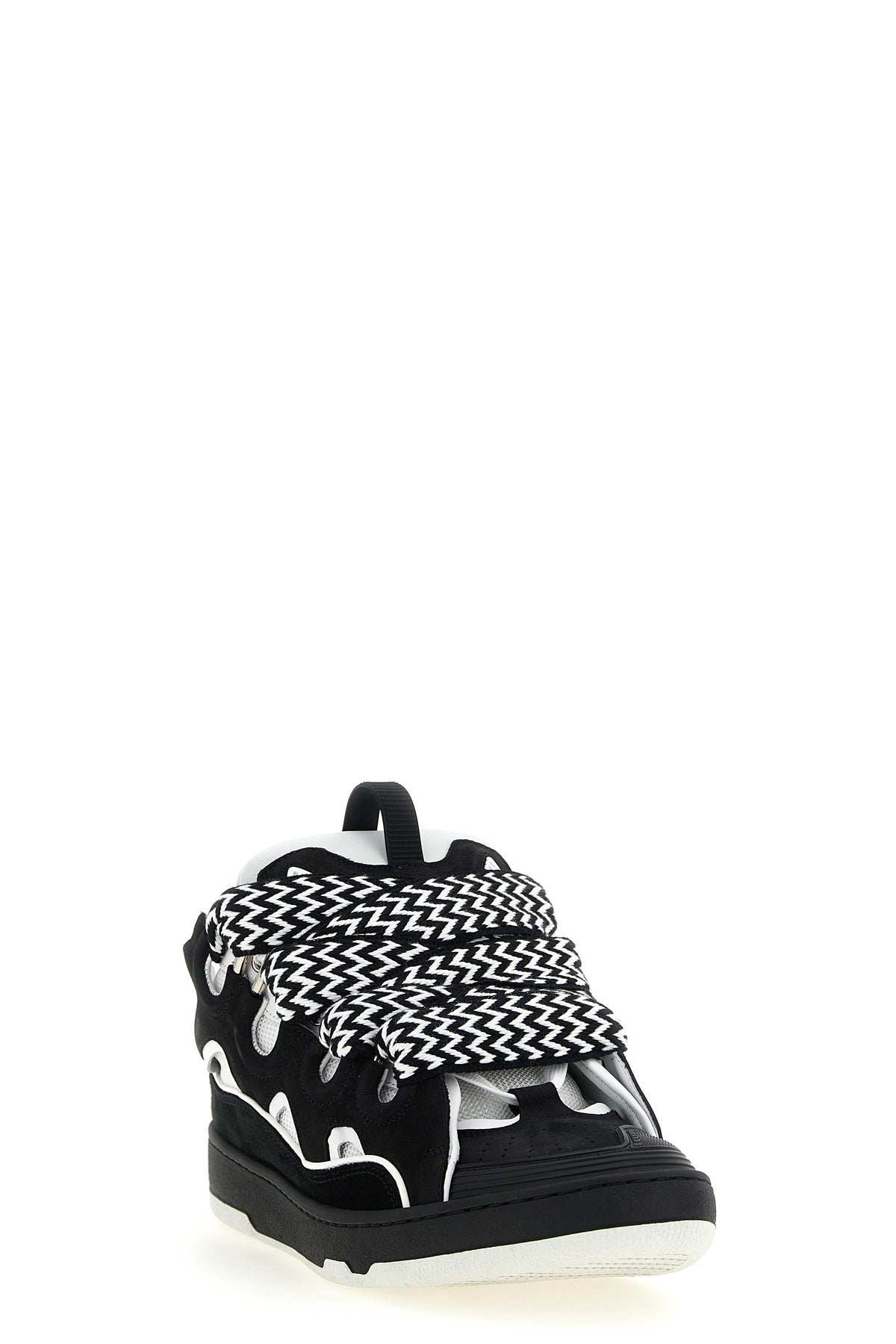 lanvin curb bicolor sneakers