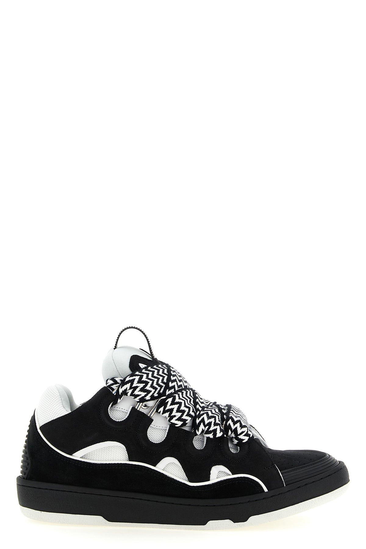 lanvin curb bicolor sneakers