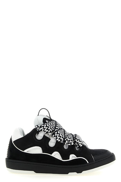 lanvin curb bicolor sneakers