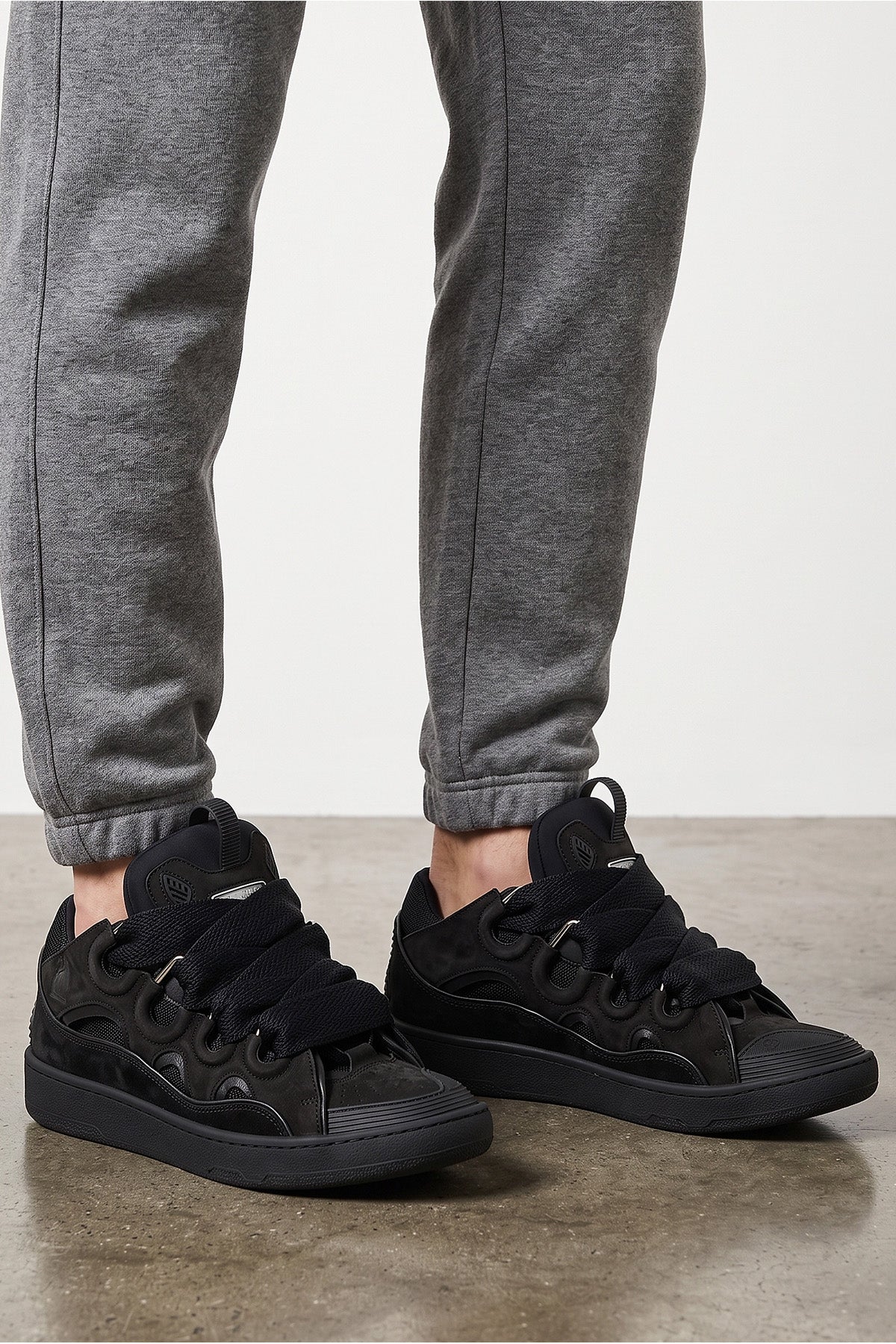 curb sneakers in calf nappa