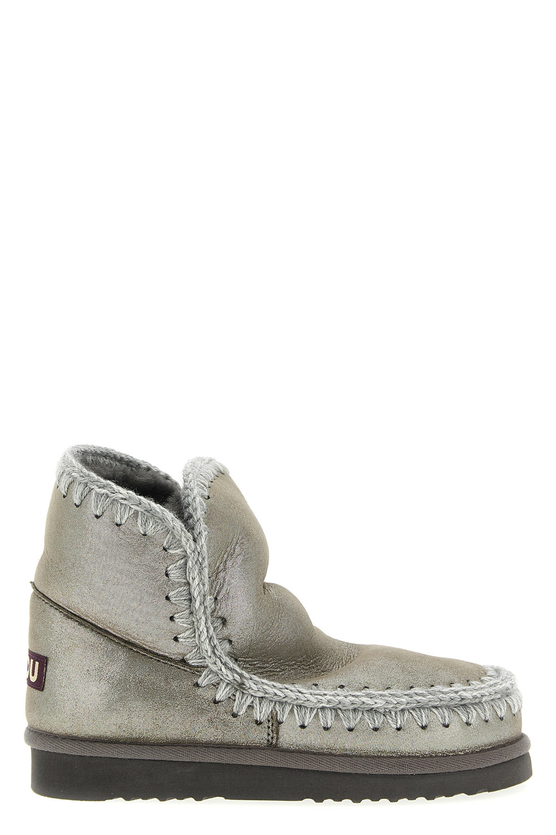 MOU 36 eskimo 18 ankle boots in laminated effect fabric