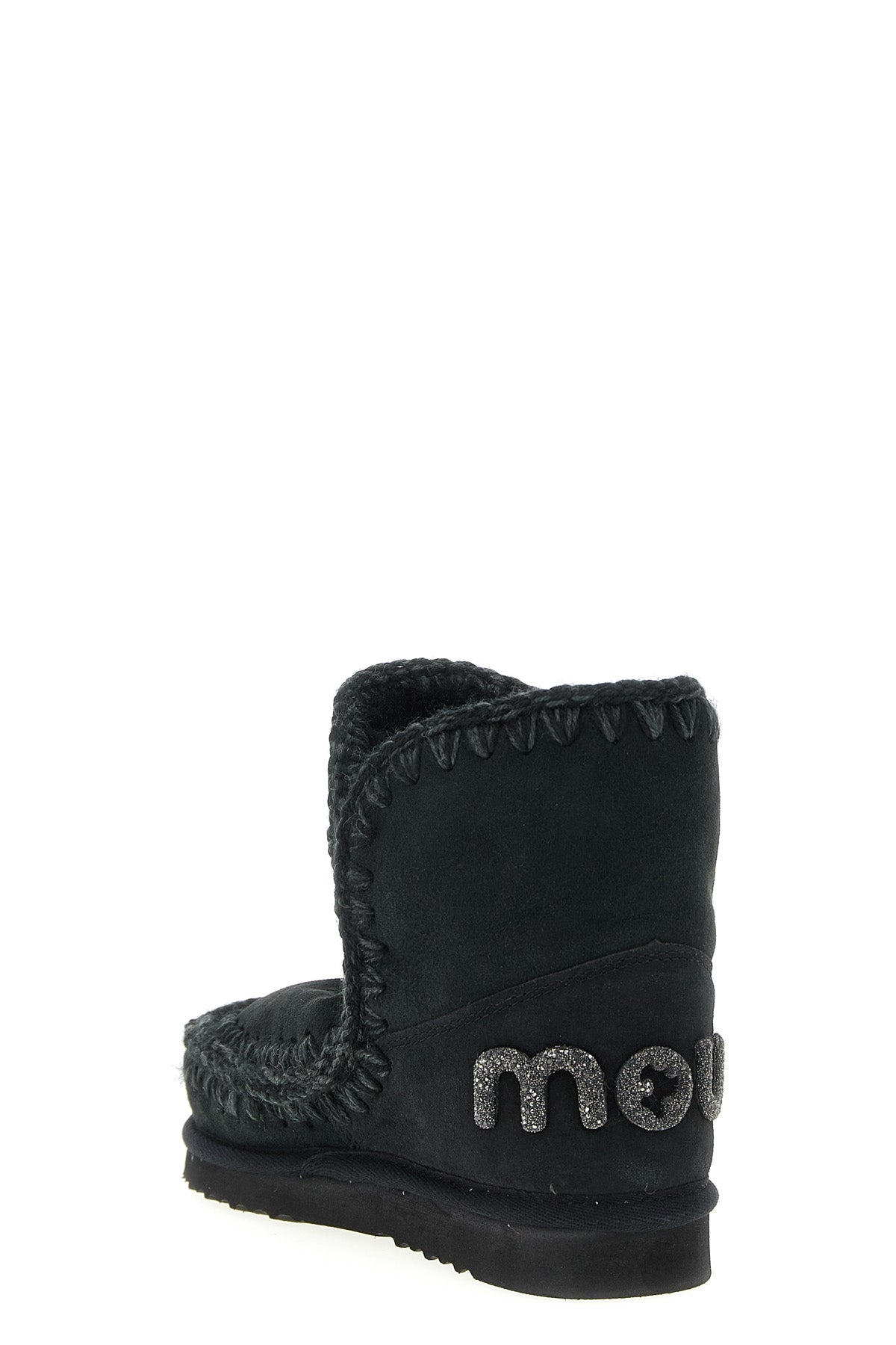 eskimo 18 glitter logo suede ankle boots