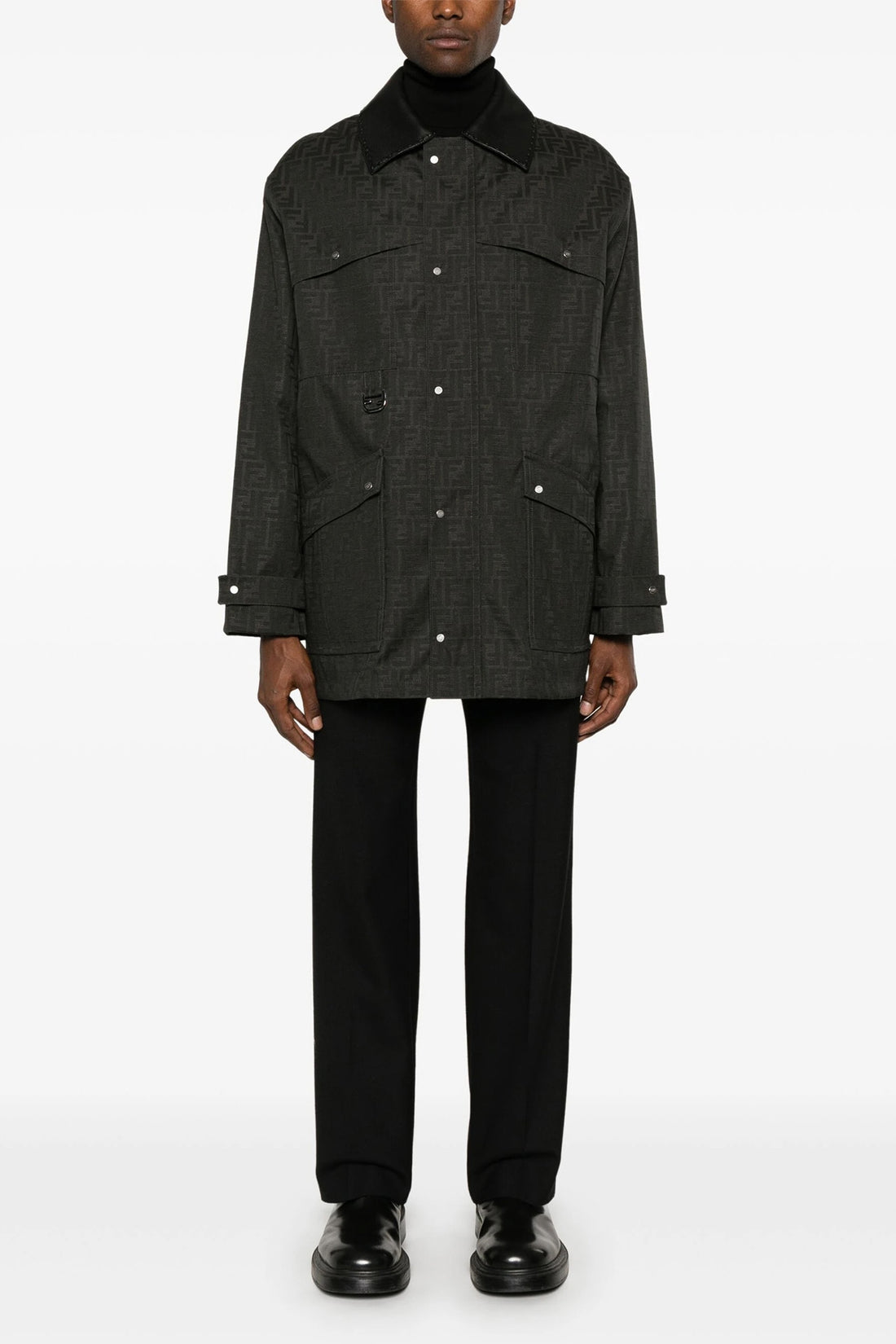 FENDI 48 waxed fabric jacket