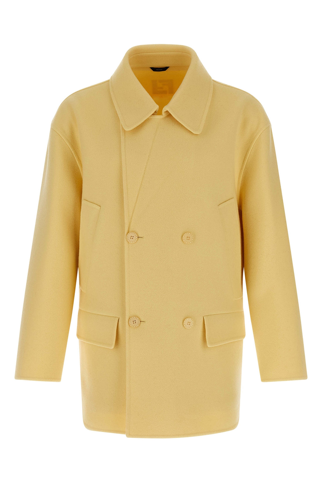 FENDI M double breast caban felt coat