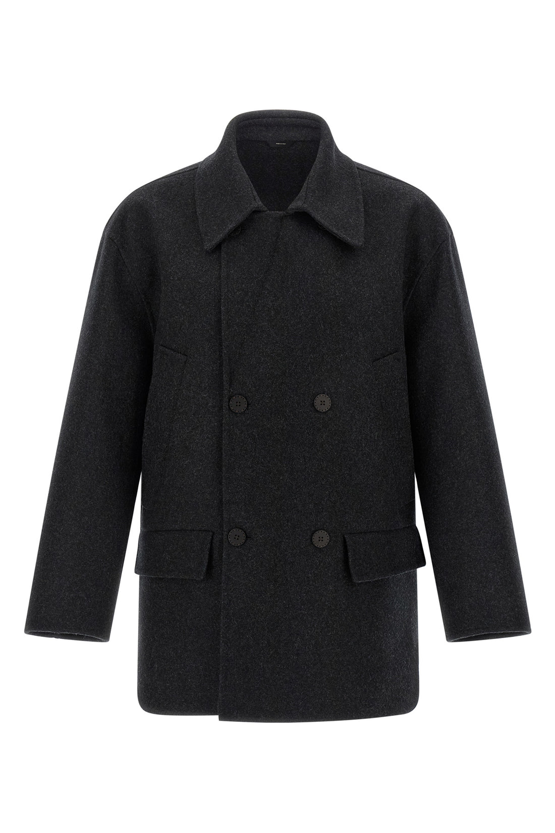 FENDI M double mélange wool felt coat