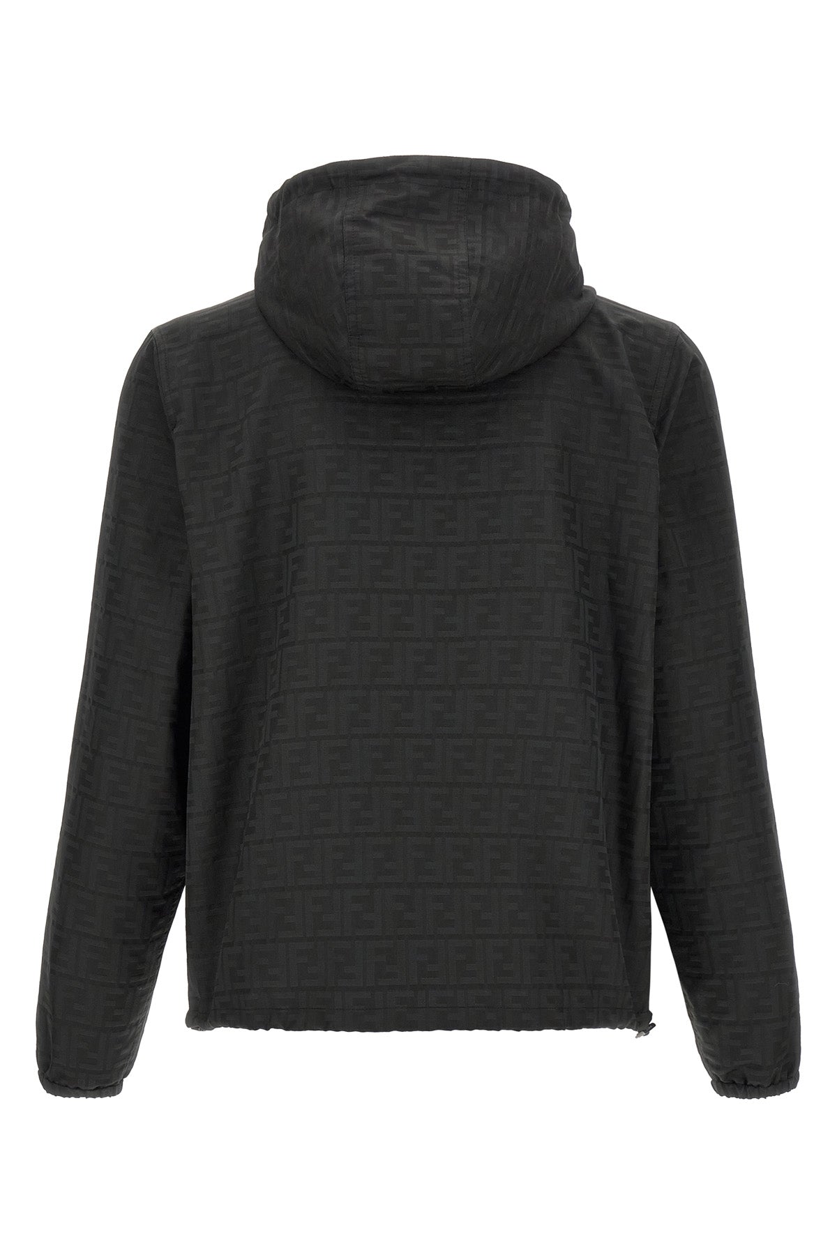 the fendi anorak has a structured construction in technical fabric