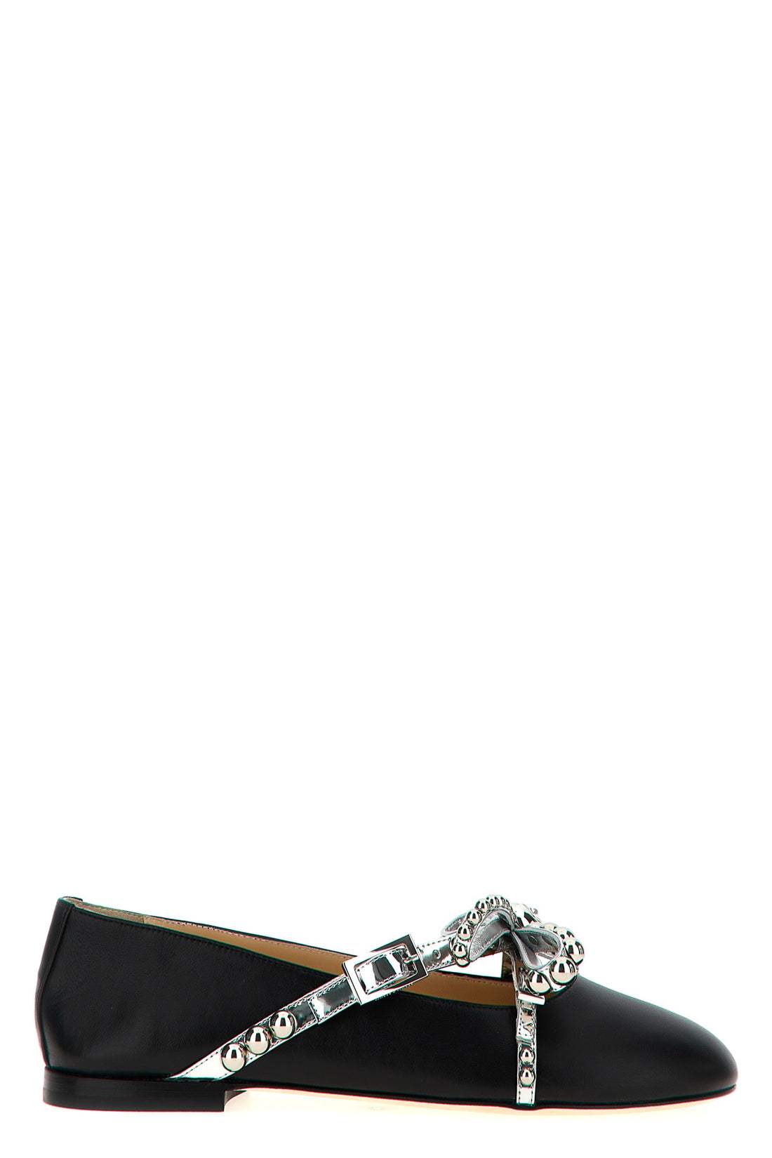 MACH &amp; MACH 37.5 crystal studs leather ballet flat