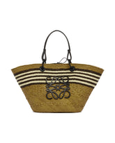 LOEWE Medium Anagram Paula Ibiza Raffia Basket Bag – Khaki
