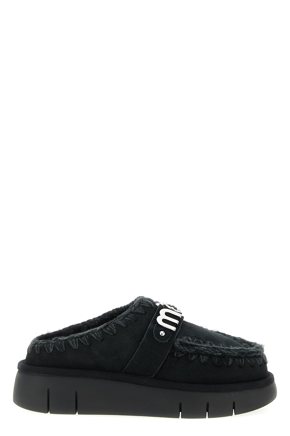 MOU 39 bounce clog suede sabots