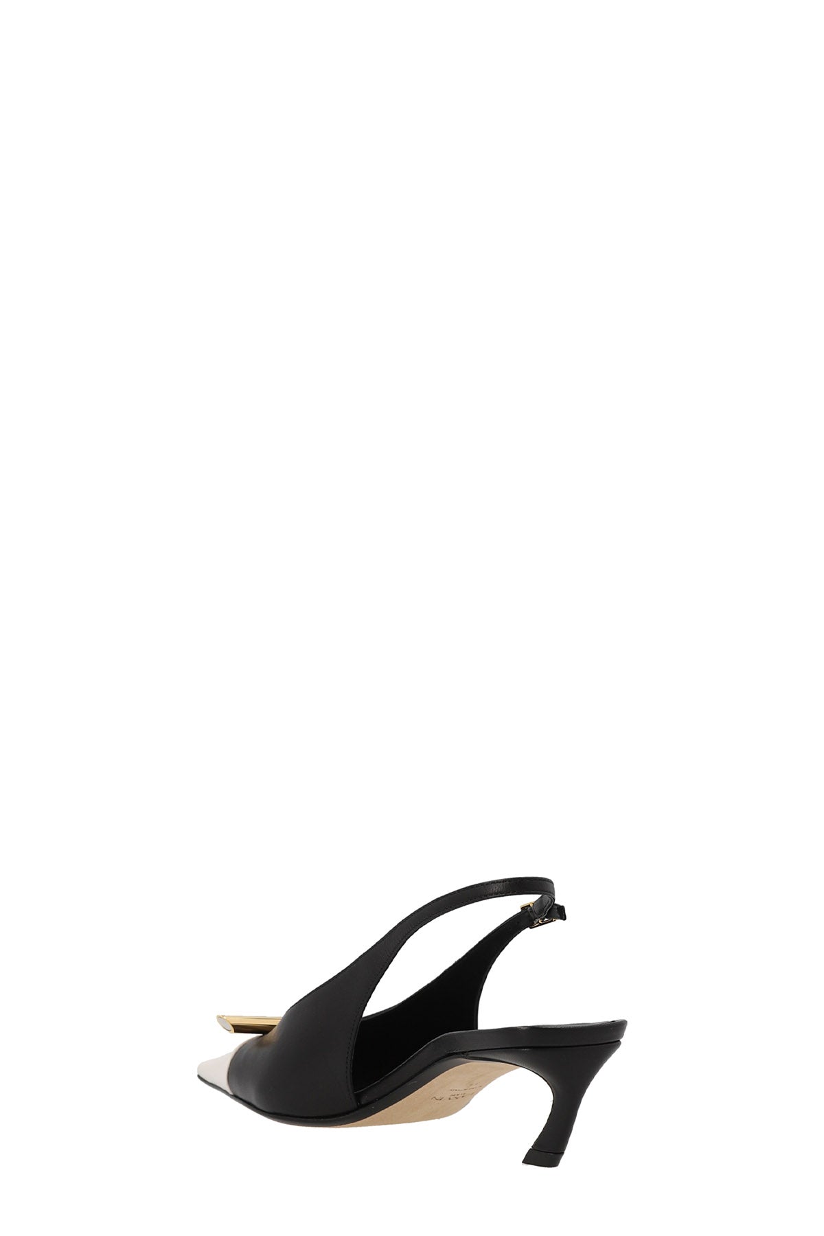 bico two-color leather slingbacks